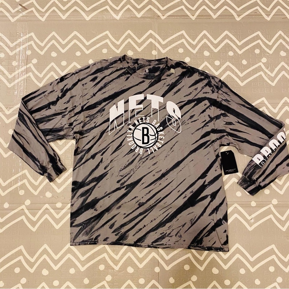 Vintage retro Brooklyn nets tie dye sweater sweatshirt - Picture 1 of 8